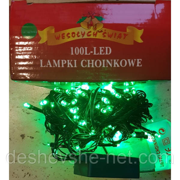 Гірлянда на 100 LED зелена