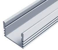 Алюмінієвий профіль ЛП 12*16 мм для LED стрічки срібло (за 1 м) Код.56626