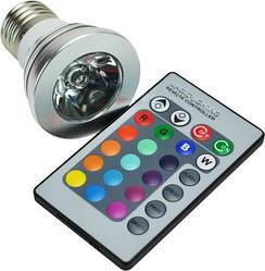 Світлодіодна лампа Spot RGB E27 з пультом Код.52587