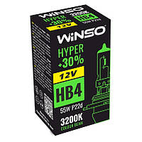 Автолампа Winso 12V HB4 HYPER +30% 55W P22d