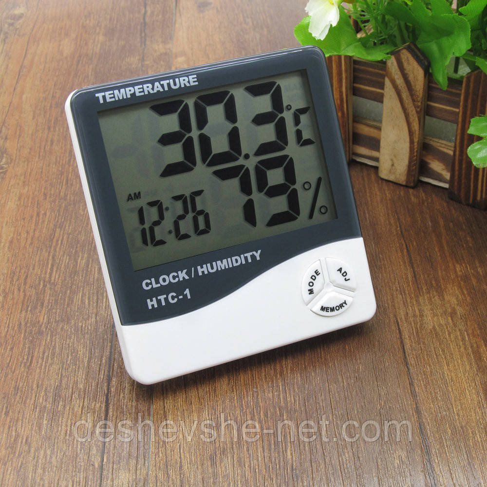 Цифровий термометр гігрометр Htc-2 з виносним датчиком температури
