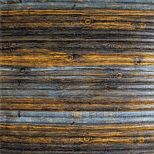 Самоклеюча декоративна 3D панель бамбук сіро-коричневий 700x700x8.5мм (075)