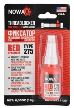 Герметик різьбових з'єднань Nowax Threadlocker Red NX21129 червоний 10мл. NX21129