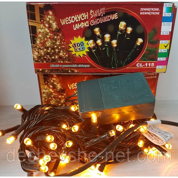 Гірлянда на 100 LED жовта