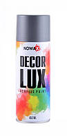 Акриловая краска серебристо-серая NOWAX Decor Lux (аэрозоль 450мл.) NX48016