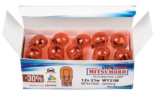 Автолампи MITSUMORO 12V PY21W 21W BA15s Amber (1шт.)