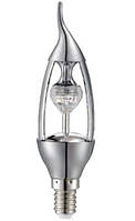 Світлодіодна лампа CIVILIGHT KP35T5 E14 5W Diamond Silver candle F37 2700 K (warm white) Код.58579