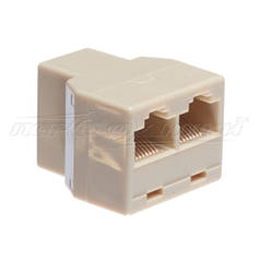 Перехідник розгалужувач RJ45, гніздо — 2 гнізда (8P-8C)