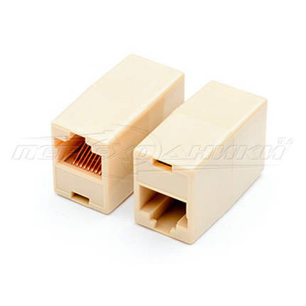 Перехідник з'єднувач RJ45, гніздо — гніздо (8P-8C), фото 2