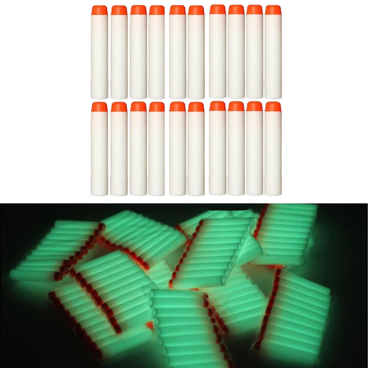 Набір сяючих стріл (20 шт) для іграшкової зброї Nerf N-Strike Elite (м'які кулі), фото 1