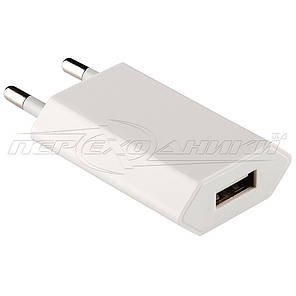 Мережевий зарядний пристрій USB, 5V 1A (1USB), білий, фото 2