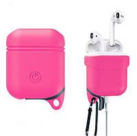 Чохол Alitek + карабін для навушників Apple AirPods Rose Pink