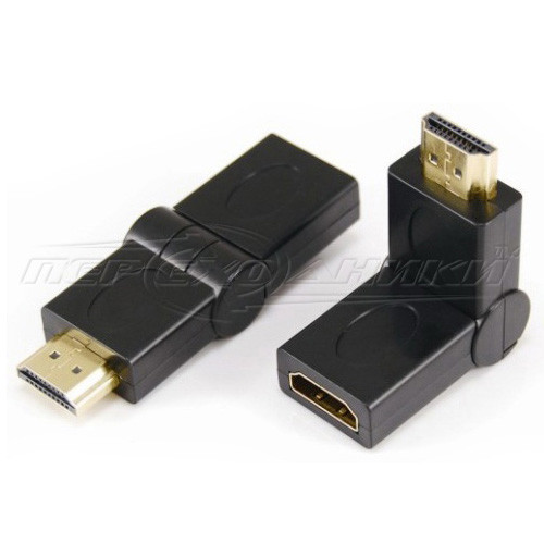 Перехідник HDMI (F) — HDMI (M), поворотний