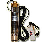 Занурювальний глибинний насос для свердловин відцентровий 4SKM-100 + автоматика PC-10, фото 2