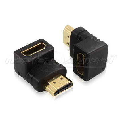 Перехідник HDMI (F) - HDMI (M), нижній кут, фото 2