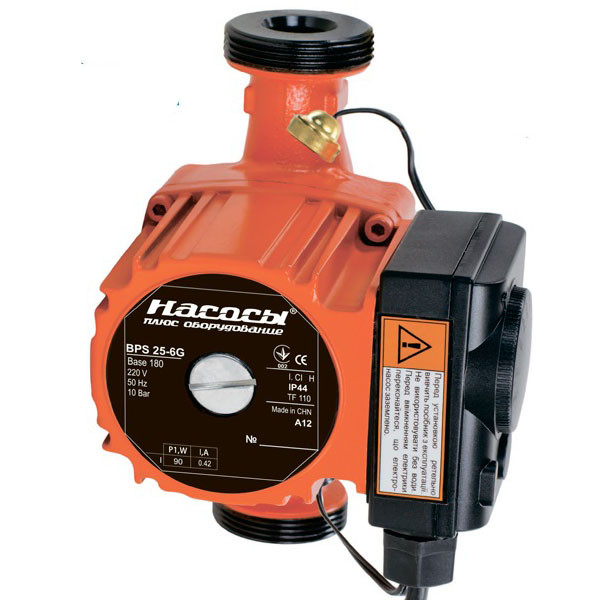 Циркуляційний насос BPS 25-6G-180/B «Насоси+» з терморегулятором, фото 1