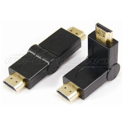 Перехідник HDMI (M) - HDMI (M), поворотний, фото 2