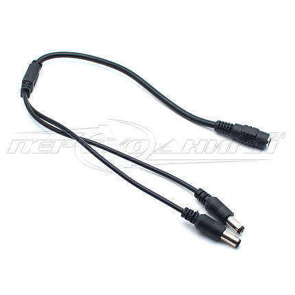 Ділник живлення DC 1/2 12 V (5.5х2.1 мм), 40 см, фото 1