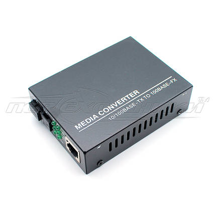 Медіаконвертер 1550 WDM (IC+113), 10/100 Мбіт одноволоконний Full/Half duplex, SC 25 км, фото 1