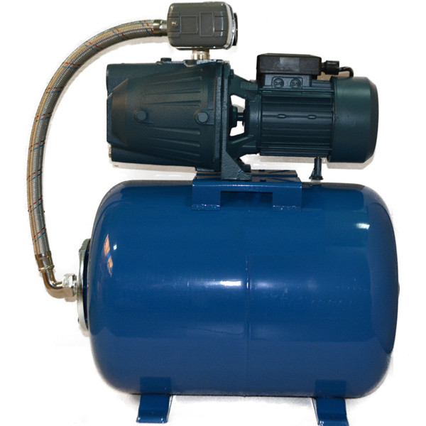 Насосна станція на базі насоса Jet100L HWD (EuroDelta) чавун довгий на баку 50л (гарантія 2 роки), фото 1