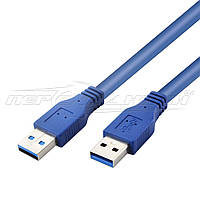 Кабель USB 3.0 AM - AM, 1 м, синий