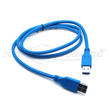 Кабель USB 3.0 AM — AM, 1 м, синій, фото 3