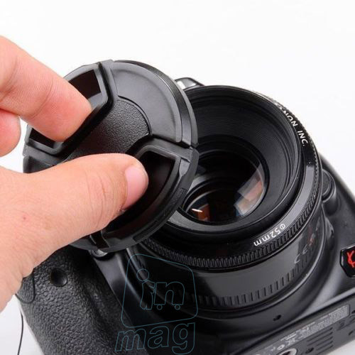 Крышка для объектива без логотипа 58мм для любых камер: Olympus, Pentax, Fujifilm, и т.д. + шнурок - фото 2 - id-p384906747