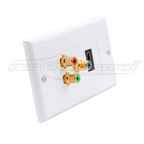 Настінна панель HDMI + 3x RCA, фото 2