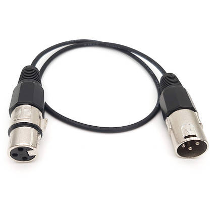 Подовжувач XLR 3 pin (cannon) M/F, у екрані, фото 1