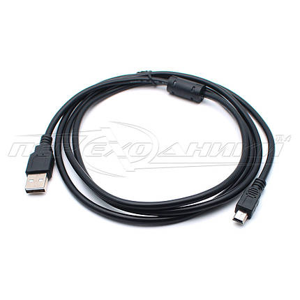 Кабель USB 2.0 AM — mini USB (економність), 1 ферит, 1,5 м, фото 1
