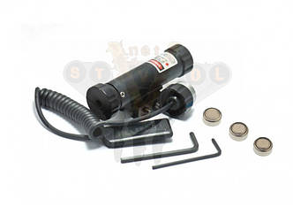 Лазерний целеуказатель ЛЦУ JG-2 (красний луч, кріплення. 21мм, кнопка/шнур)