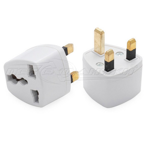 Універсальний електричний мережевий адаптер 10A EU US to UK (Великобританія), білий