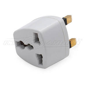 Універсальний електричний мережевий адаптер 10A EU US to UK (Великобританія), білий, фото 3