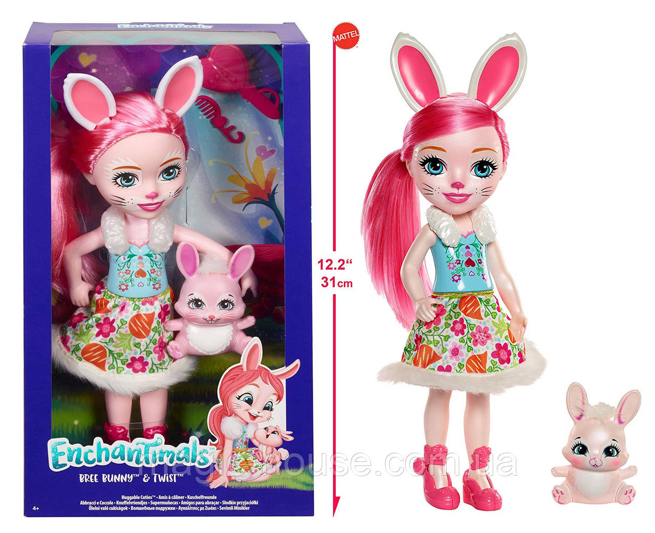 Велика лялька Енчантималс Брі Банні та зайчик Твіст Enchantimals Bree Bunny Doll  31 см ОРИГИНАЛ