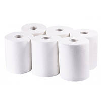 Полотенца в рулоне Premium MIDI белые 2-слойные, 20 г/м², 6 рулонов по 120 м, высота 20,7 см