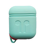 Чохол + карабін для навушників Apple AirPods (Alitek 2 в 1) Aqua