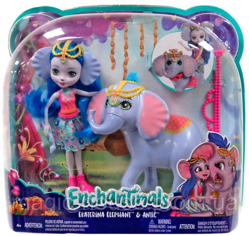 Лялька Енчантималс Слонік Катерина та друг Антик Enchantimals Ekaterina Elephant Dolls with Antic - фото 2 - id-p1020329675