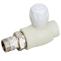 Кран радиаторн прямий кульовий PPSU PPR 20x1/2 Blue Ocean