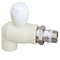 Кран радиаторн кульовий кутовий PPSU PPR 20x1/2 Blue Ocean