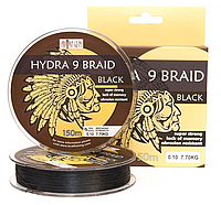 Шнур Bratfishing ABORIGEN HYDRA 9 BRAID черный 150м /от 0.05 до 0.28 мм