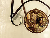 Комплект походный фляга круглая в чехле с ремешком, три рюмки и колода карт охотника 920мл (7764)