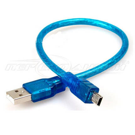 Кабель USB 2.0 AM — mini USB 5 pin (висока якість) 0.3 м, фото 1