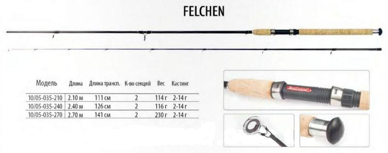 Спінінг Bratfishing FELCHEN 2,7м/тест 2-14 гр