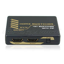 HDMI Switch 4x1 v1.4 (Full 3D, 4Kx2K, PIP) с пультом, фото 3