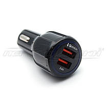 QC3.0 Автомобильное зарядное устройство USB 3.4A (2USB), фото 3