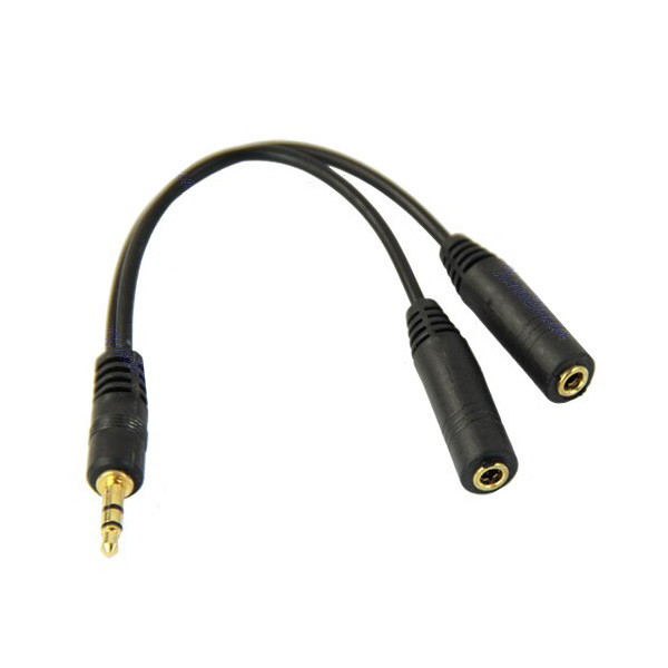 Кабель розгалужувач для 2 навушників Alitek Gold Стерео Jack M 3.5 мм 3 pin — 2 Jack F 3.5 мм