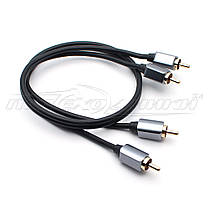 Кабель аудіо 2RCA-2RCA (преміум'якість) New Design, 0.5 м, фото 5