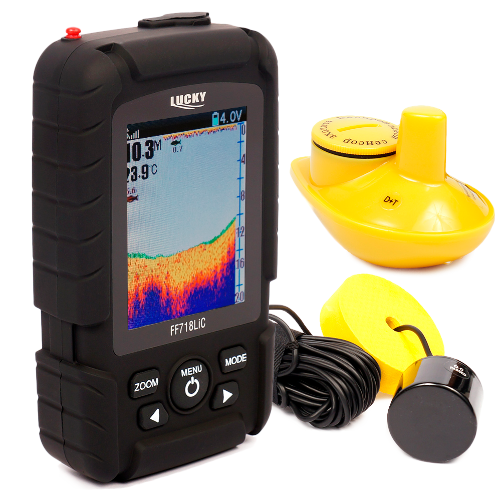 Беспроводной эхолот цветной Lucky ff718lic fishfinder 2 в 1 с проводным и беспроводным трансдьюсером: Gsport - фото 1 - id-p1041981288