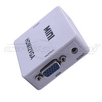 Конвертер HDMI to VGA +3.5 Audio + mini USB живлення, фото 3