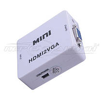 Конвертер HDMI to VGA +3.5 Audio + mini USB живлення, фото 4